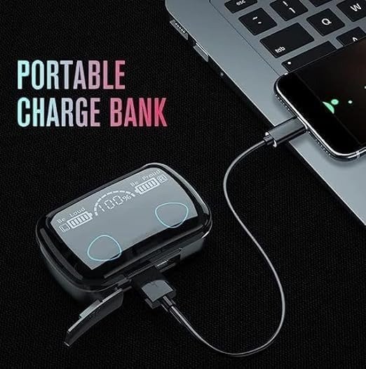 M10 Pro Wireless Earbuds with Noise Cancellation & Power Bank